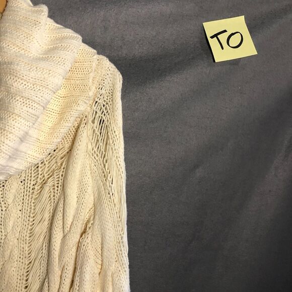 haute hippie Mesh Knit poncho os beige knit boho knit onesize m l Sweater to - Picture 5 of 12